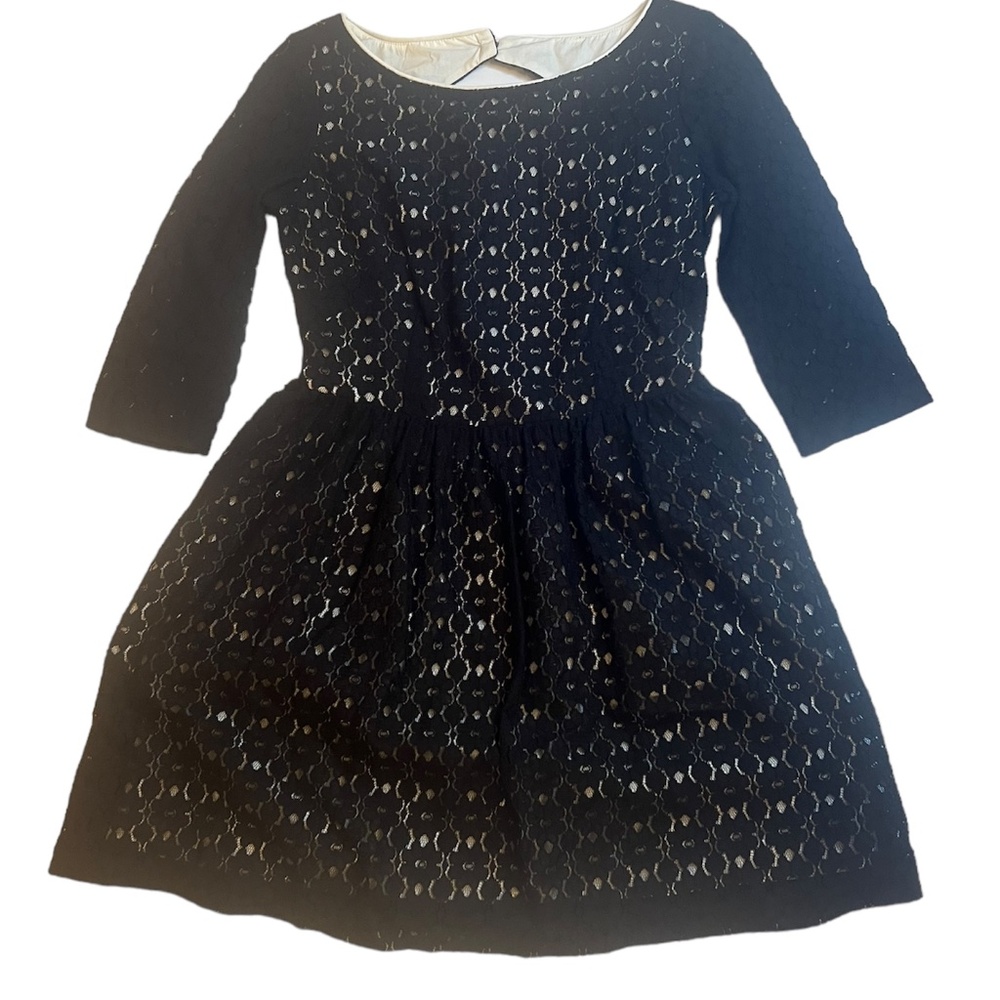 Vintage Lilly Pulitzer little black dress with lace Size 0